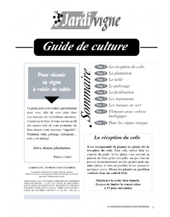 Guide de culture Jardivigne